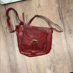 Born Red Leather Crossbody Bag
